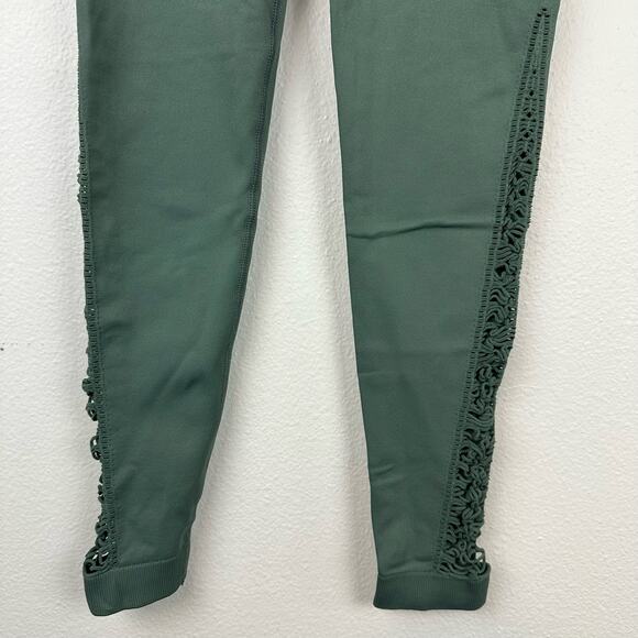 Lorna Jane Seamless Leggings with Side Lace Style Detail XS - Picture 4 of 10